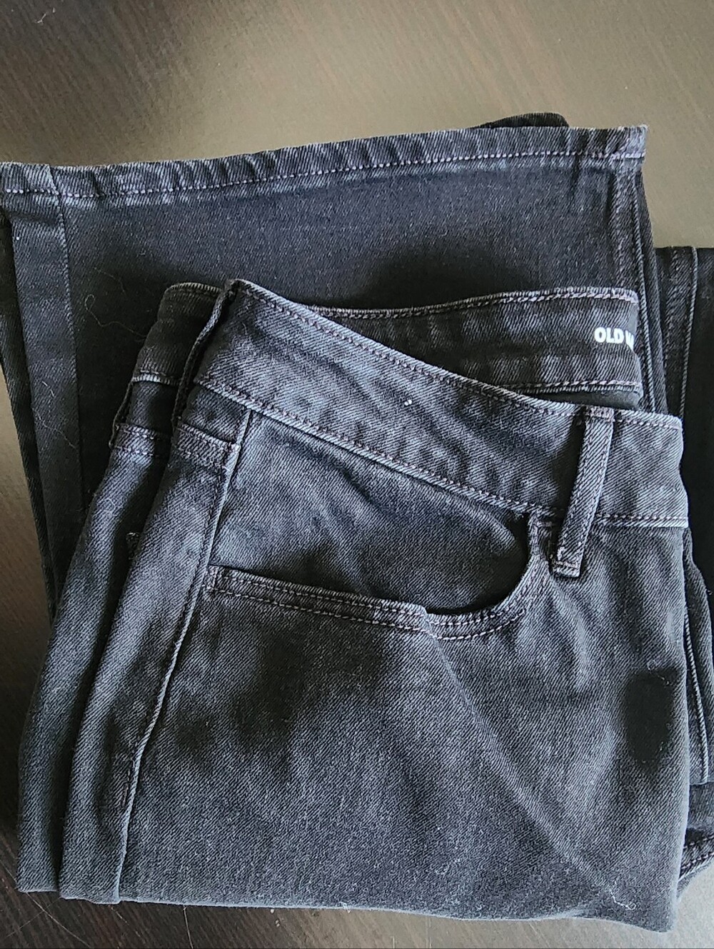 Old Navy Black High-Rise WOW Wide-Leg Jeans - Picture 1 of 10